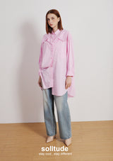 Pink Multi Layered Shirt Dress