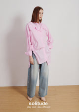 Pink Multi Layered Shirt Dress