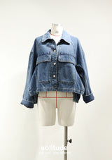 Blue Denim Oversized Jacket