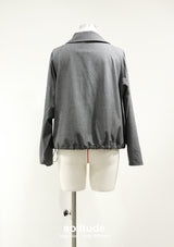 Charcoal Layered Woven Jacket