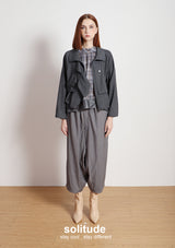 Charcoal Layered Woven Jacket