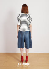 Off-white Striped Cropped Top