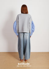 Washed Oversized Wide Leg Jeans