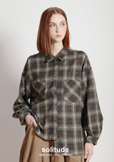 Brown Bling Bling Checkered Shirt