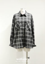 Black Bling Bling Checkered Shirt