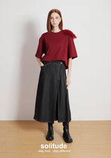 Unwashed Denim Long Skirt