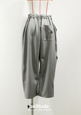 Grey Tailored Wide Leg Pants