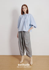 Blue 3D Cut Woven Shirt