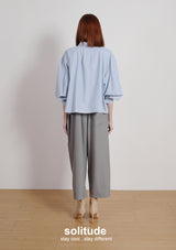 Blue 3D Cut Woven Shirt