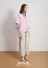 Pink Recycle Fiber Knitted Vest