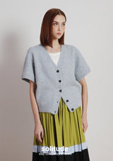 Grey Recycle Fiber Knitted Vest