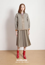 Brown Boxy Zip-up Jacket