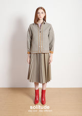 Brown Boxy Zip-up Jacket