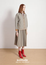 Brown Boxy Zip-up Jacket