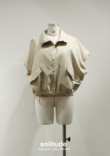 Wide Shoulder Drawstring Vest