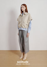 Wide Shoulder Drawstring Vest