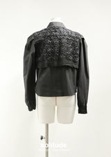 Black Lace Trimes Shirt