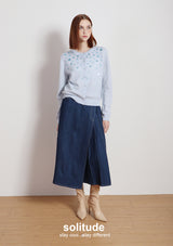 Powder Blue Beaded Cadigan