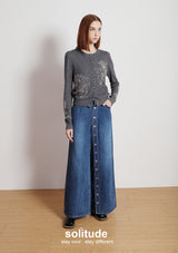 Embroidered Beaded Knit Cardigan