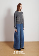 Embroidered Beaded Knit Cardigan