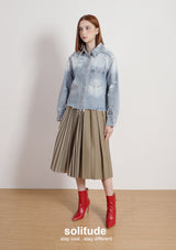 Embroidered Beaded Denim Jacket