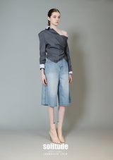 Asymmetrical Cropped Woven Jacket