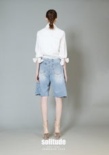 White Floral Applique Blouse