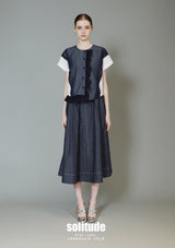 Unwashed Wide Legs Skirt