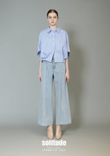 Cropped Kimon-Sleeve Shirt