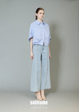 Cropped Kimon-Sleeve Shirt
