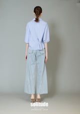 Cropped Kimon-Sleeve Shirt