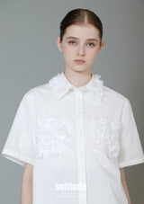 White Hand-Embroidered Shirt
