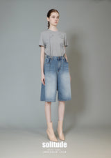 Grey Origami Patchwork Tee