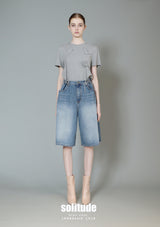 Grey Origami Patchwork Tee