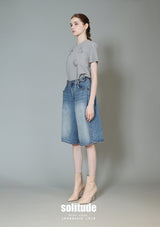 Grey Origami Patchwork Tee