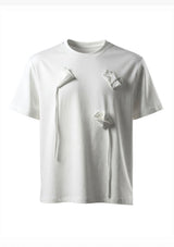 White Origami Patchwork Tee