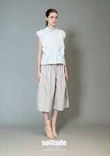 Pockets Drawstring Woven Vest
