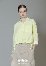 Neon Drawstring Woven Shirt