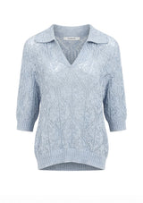 Baby Blue Glitter Knit Sweater