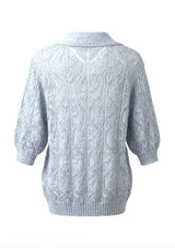 Baby Blue Glitter Knit Sweater