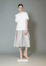 Grey Woven Gropped Pants