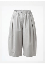 Grey Woven Gropped Pants