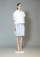 White Oversized Zip Up Waistcoat