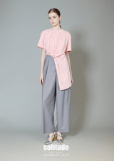 Pink Asymmetrical Knitted Top