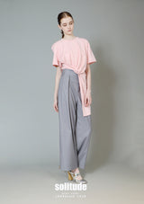 Pink Asymmetrical Knitted Top