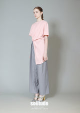 Pink Asymmetrical Knitted Top