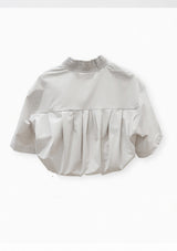 Beige Zip Up Stylish Cropped Top