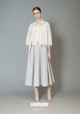 Beige Puff Sleeves Shirt Jacket