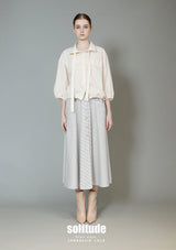 Beige Puff Sleeves Shirt Jacket
