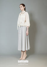 Beige Puff Sleeves Shirt Jacket